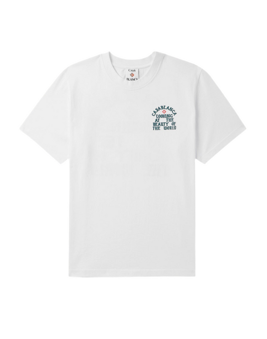 Casa Blanca Looking at the beauty of the world - logo print organic cotton t-shirt