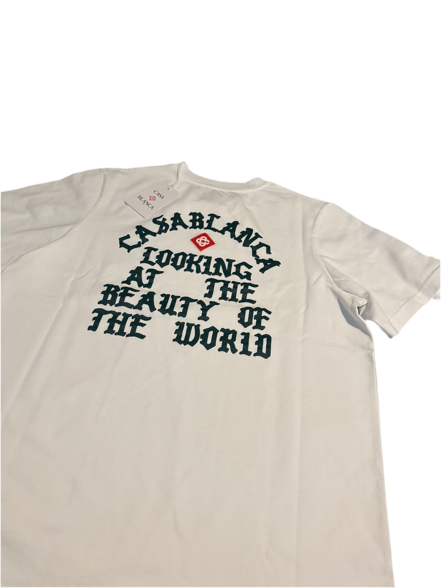 Casa Blanca Looking at the beauty of the world - logo print organic cotton t-shirt