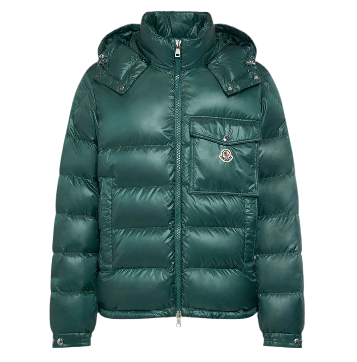 MONCLER WOLLASTON DOWN JACKET PUFFER GREEN - SIZE 0