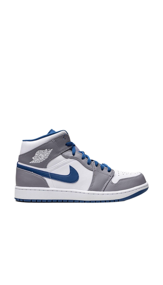 Air Jordan 1 Mid True Blue Cement