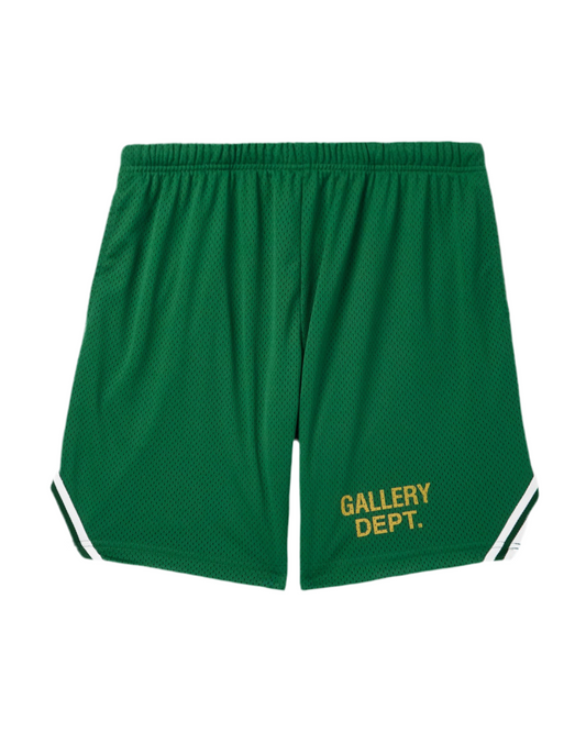 Gallery Dept. Wide Court logo print trimmed mesh shorts