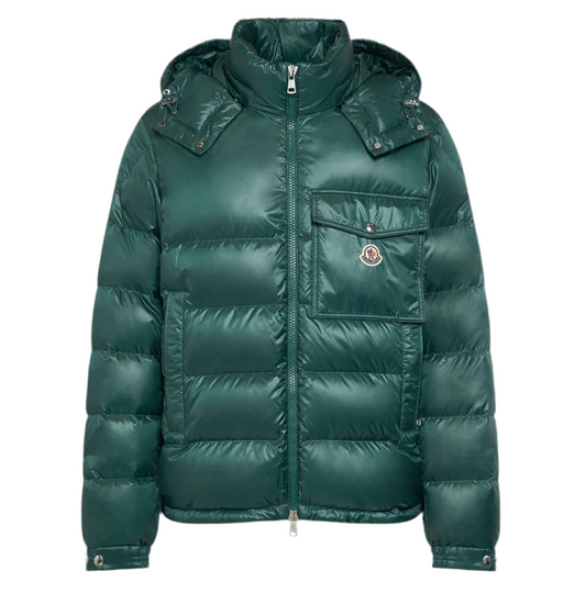 MONCLER WOLLASTON DOWN JACKET PUFFER GREEN - SIZE 0